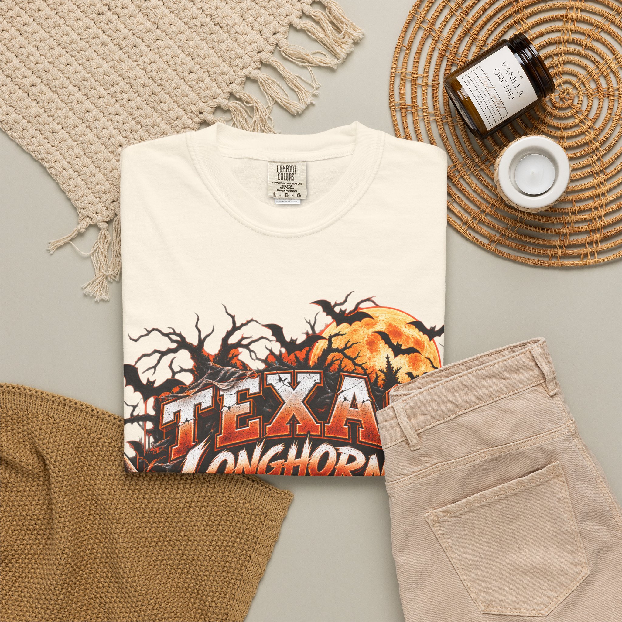 Texas Longhorns Halloween T-Shirt — Skull & Pumpkins Graphic Tee - Image 22