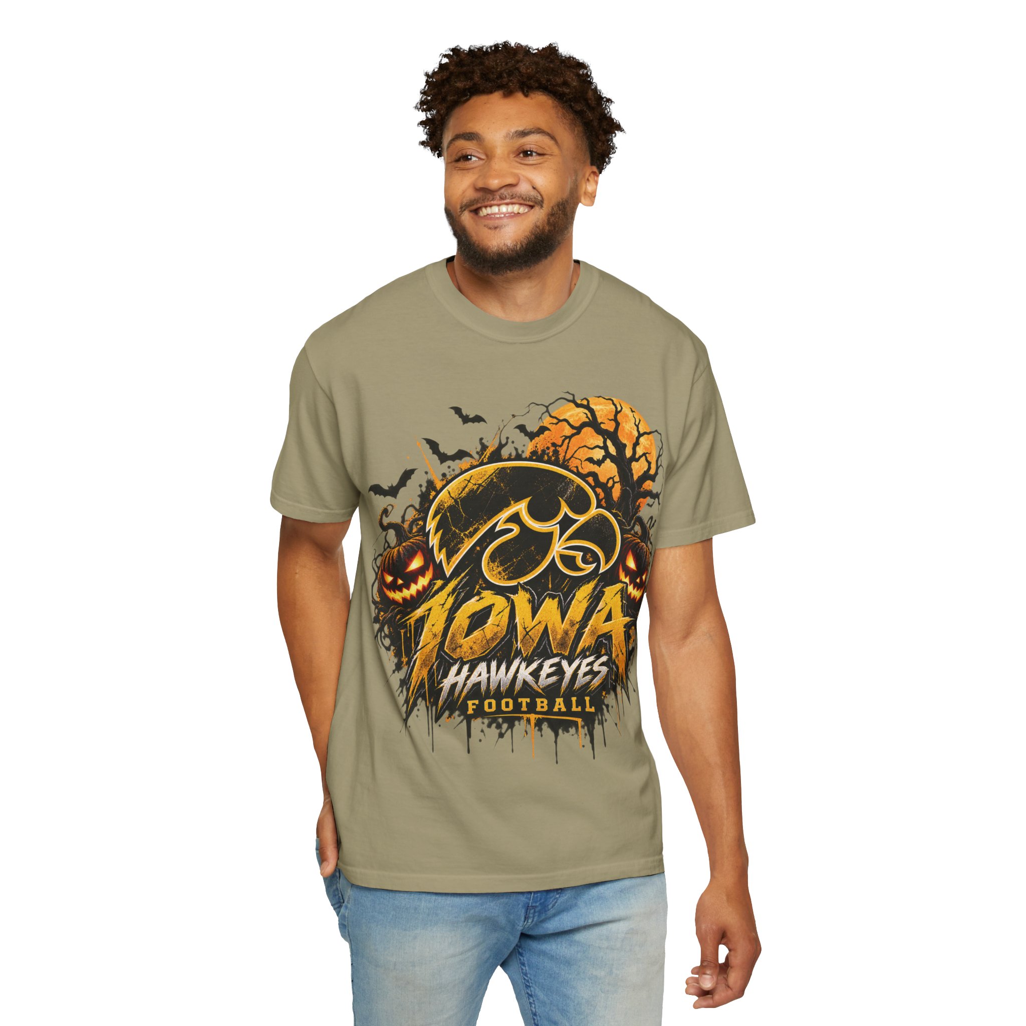 Iowa Hawkeyes Halloween Football T-Shirt - Image 29