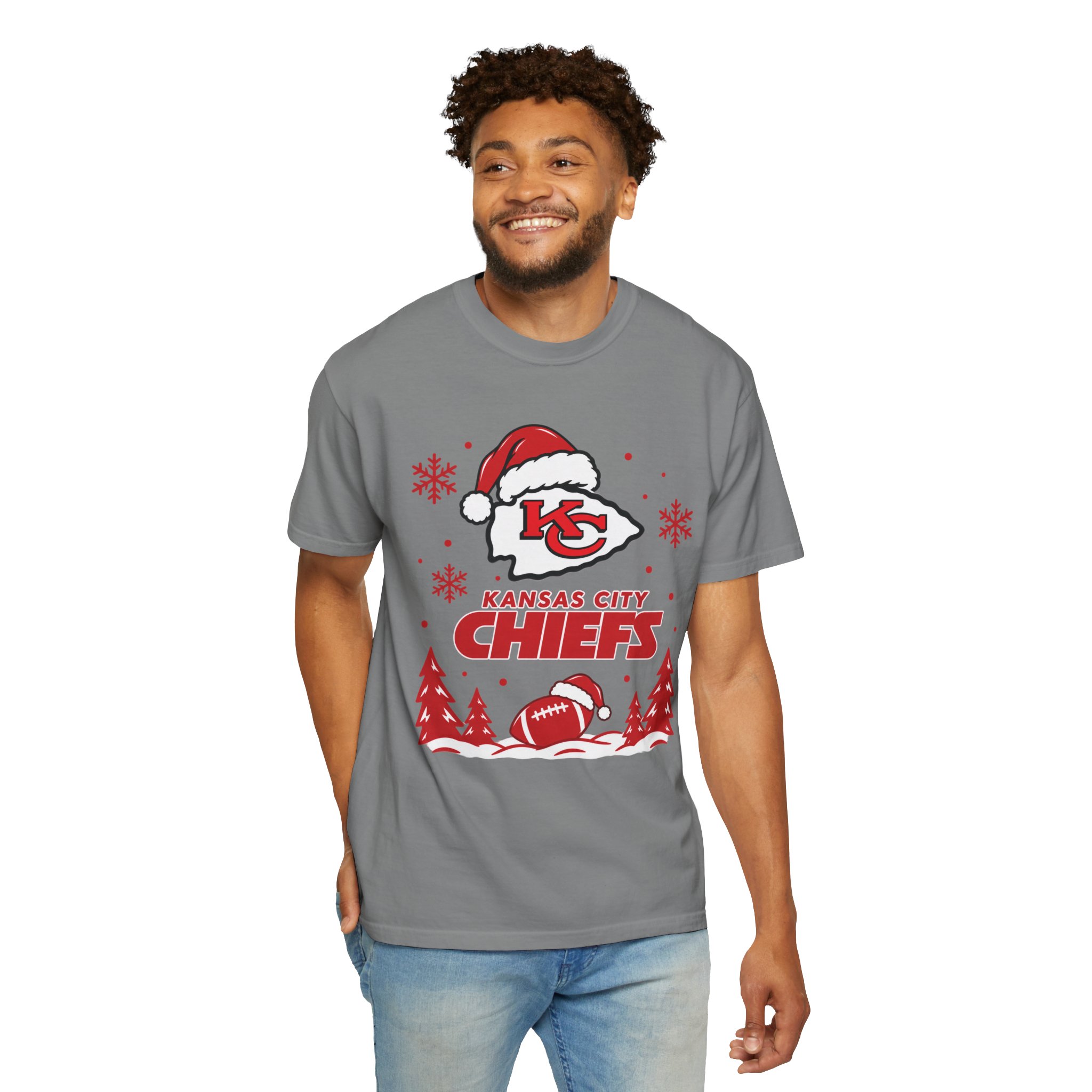Kansas City Chiefs Christmas Football T-Shirt - Image 20