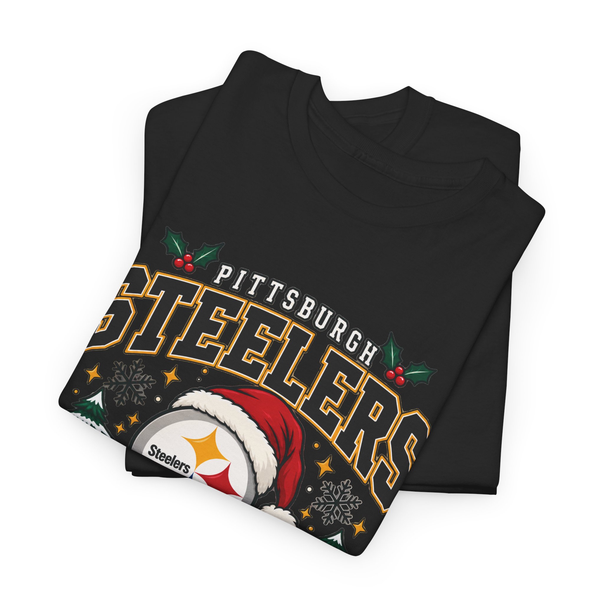 Pittsburgh Steelers Christmas T-Shirt - Image 3