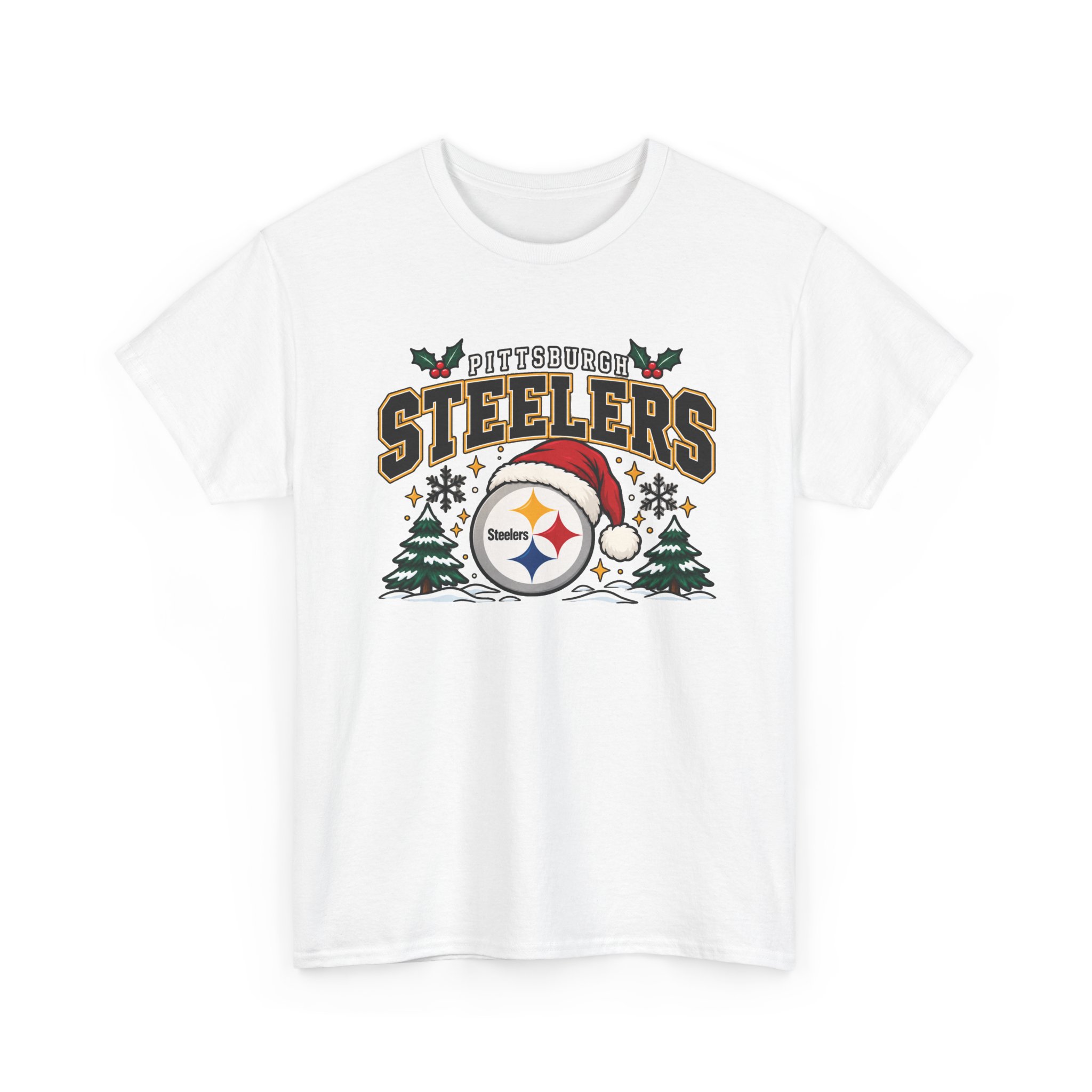 Pittsburgh Steelers Christmas T-Shirt - Image 7