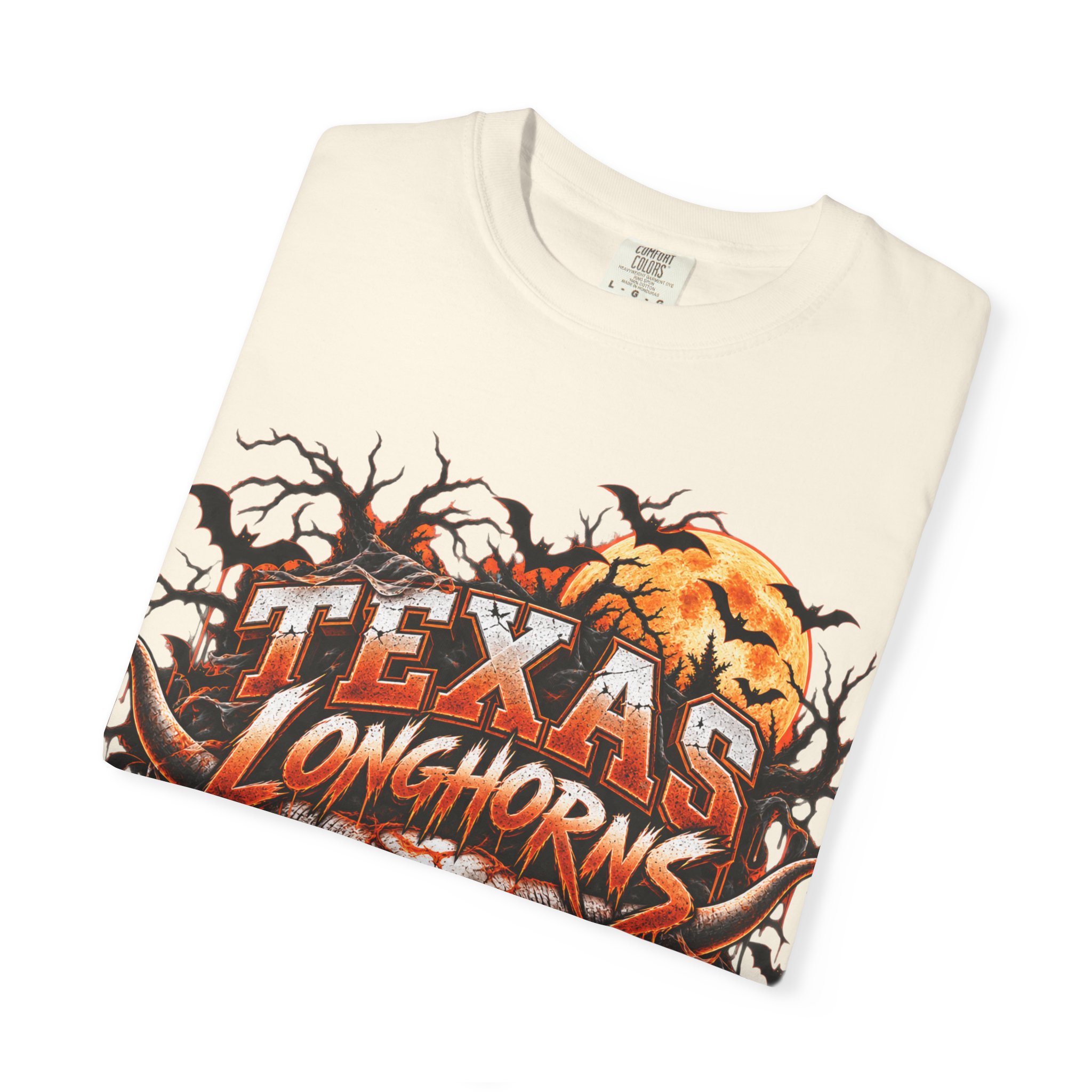 Texas Longhorns Halloween T-Shirt — Skull & Pumpkins Graphic Tee - Image 21