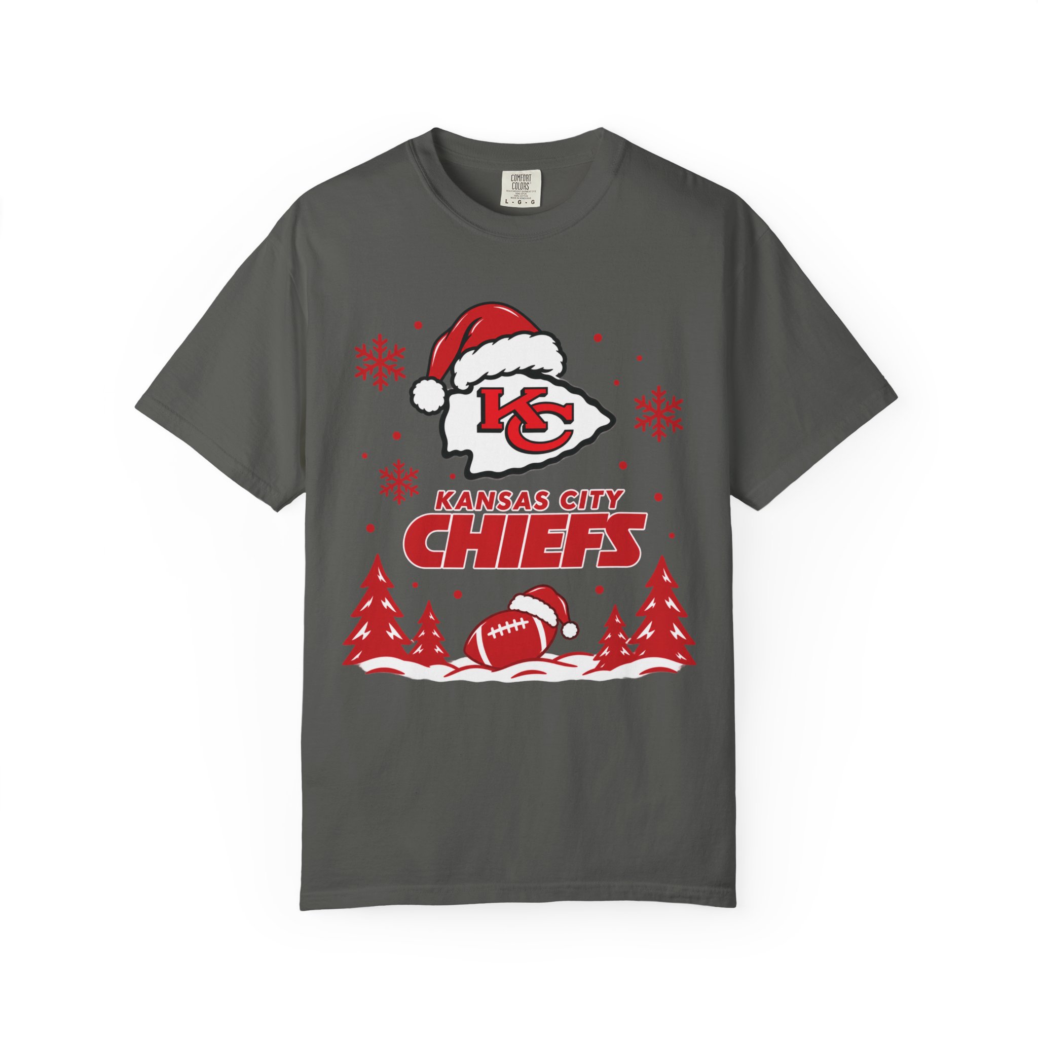 Kansas City Chiefs Christmas Football T-Shirt - Image 11