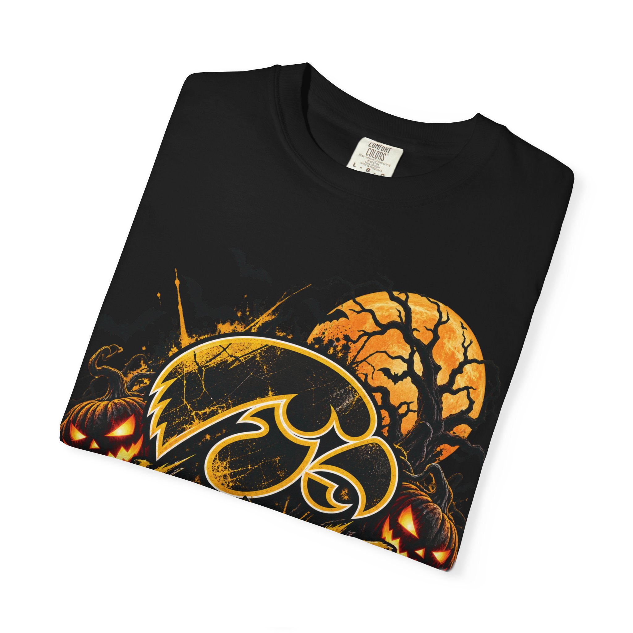 Iowa Hawkeyes Halloween Football T-Shirt - Image 3