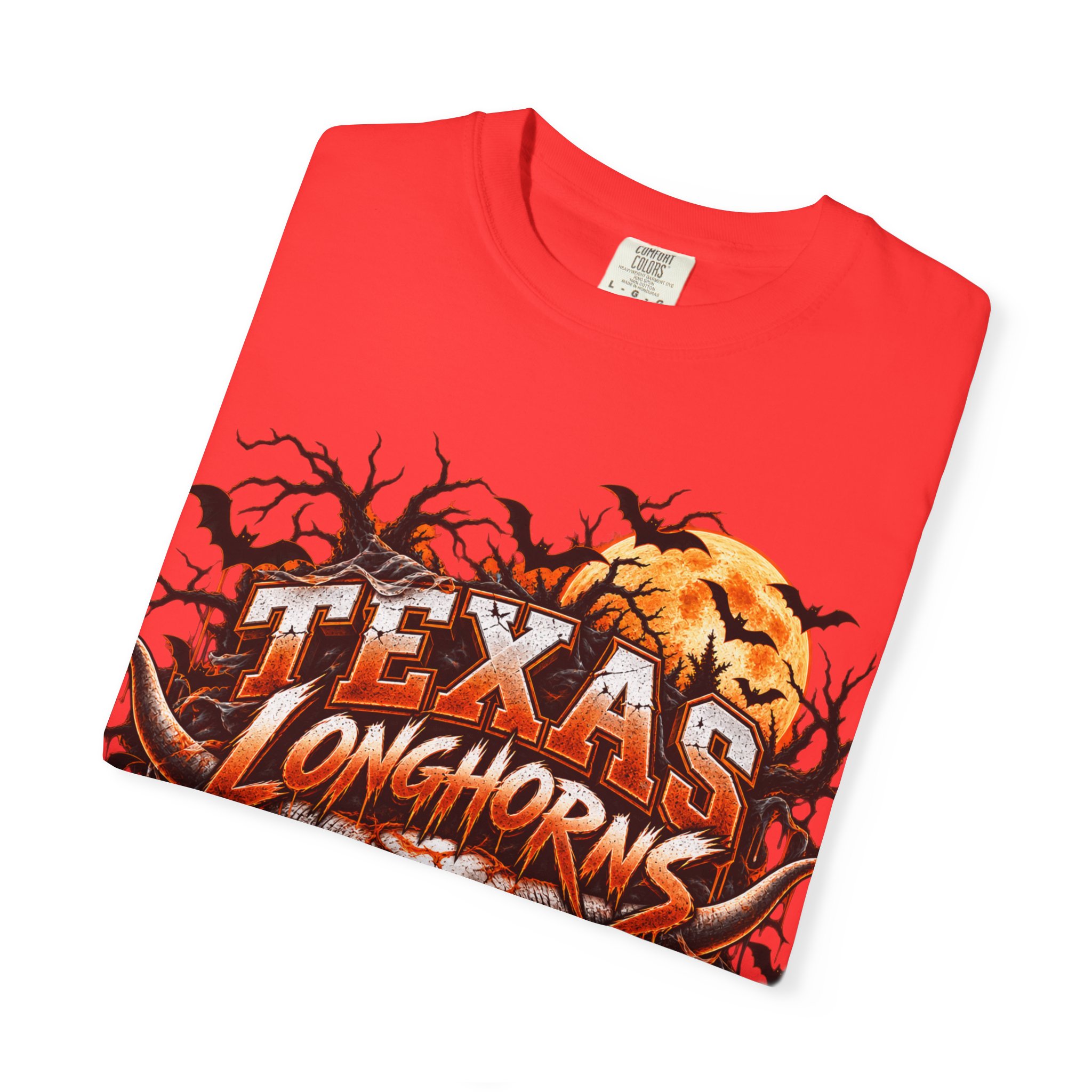 Texas Longhorns Halloween T-Shirt — Skull & Pumpkins Graphic Tee - Image 15