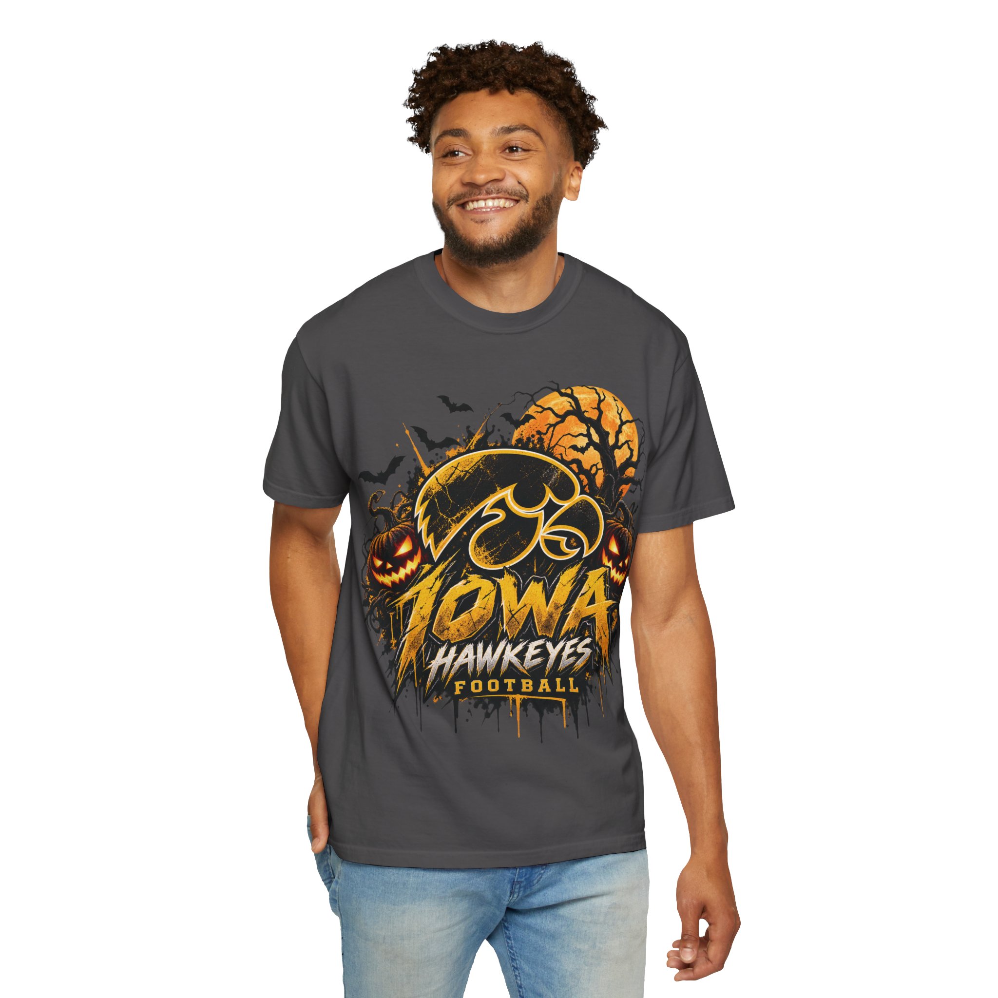 Iowa Hawkeyes Halloween Football T-Shirt - Image 53