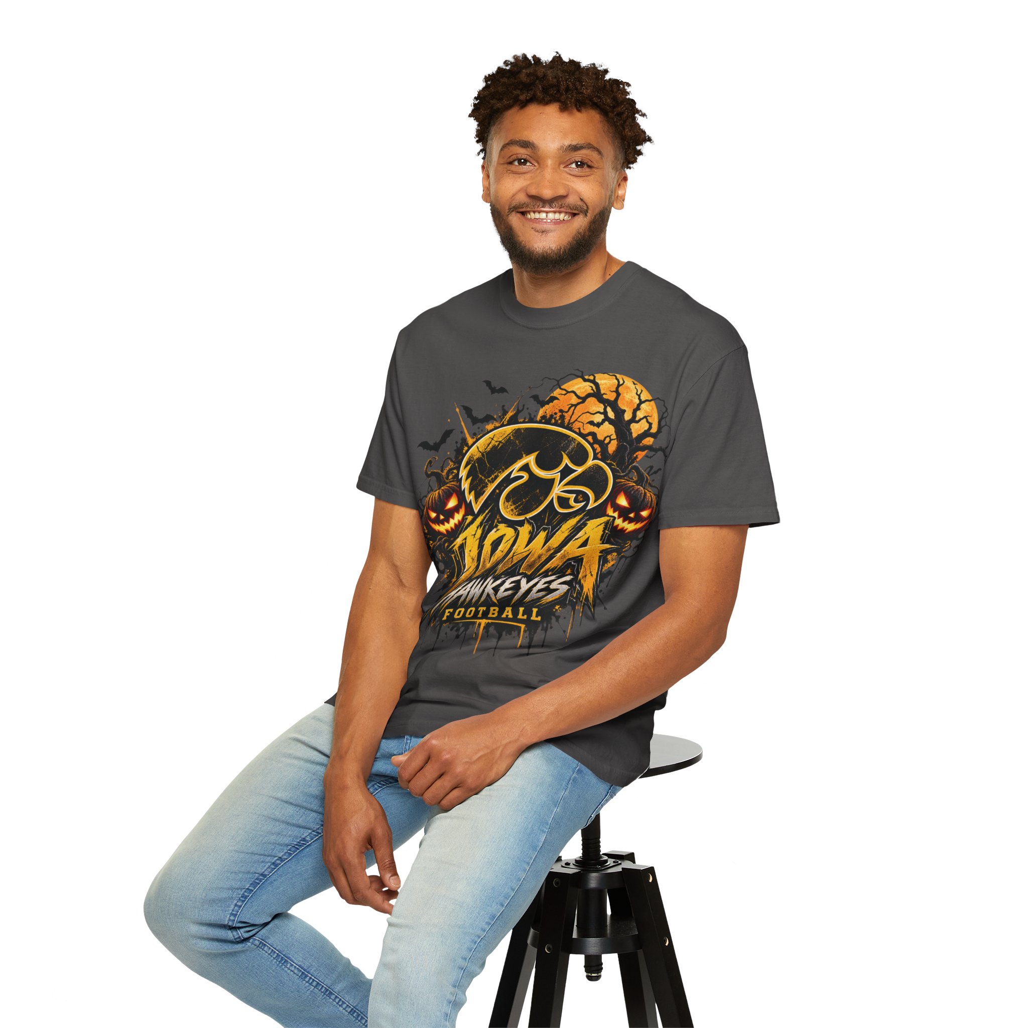 Iowa Hawkeyes Halloween Football T-Shirt - Image 54
