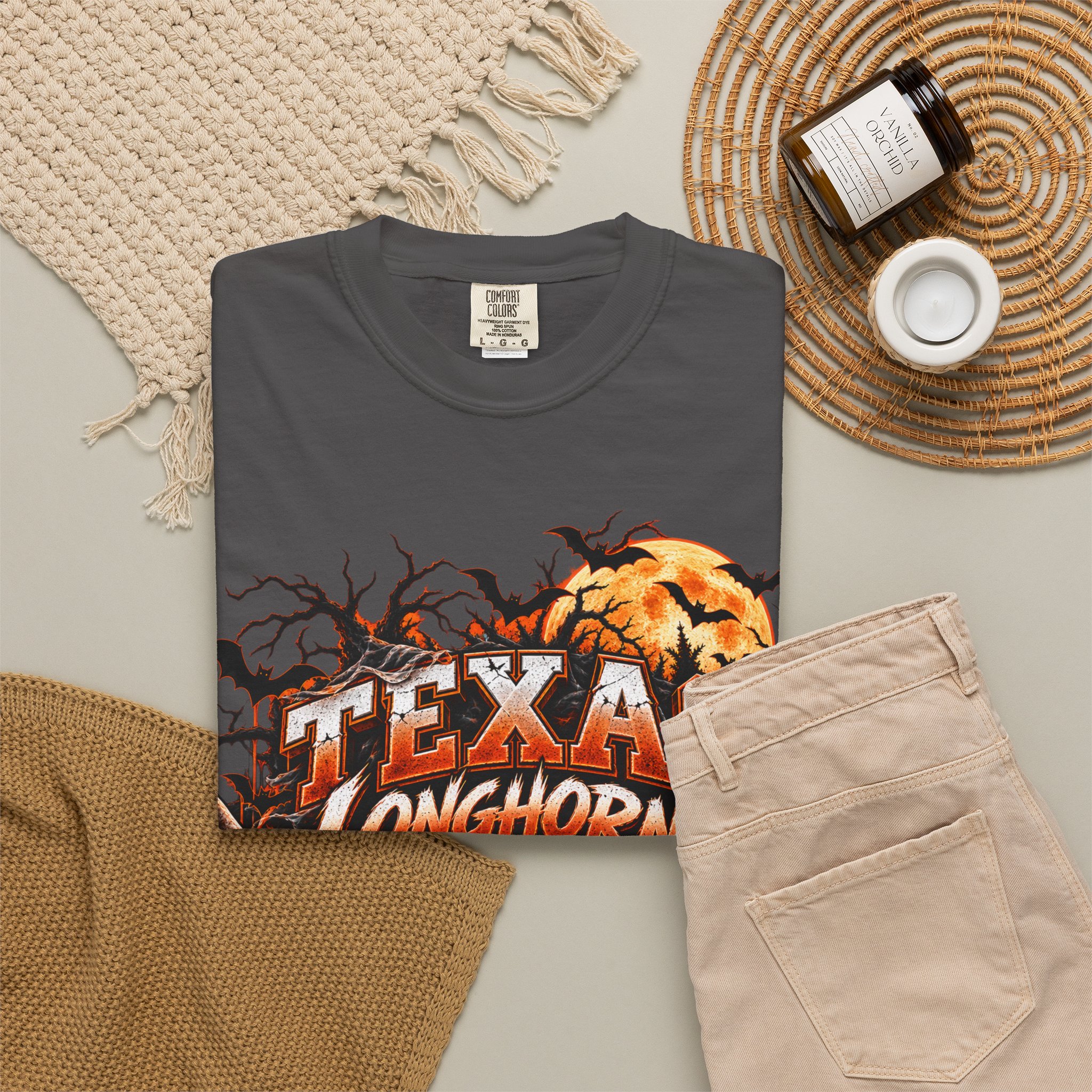 Texas Longhorns Halloween T-Shirt — Skull & Pumpkins Graphic Tee - Image 58