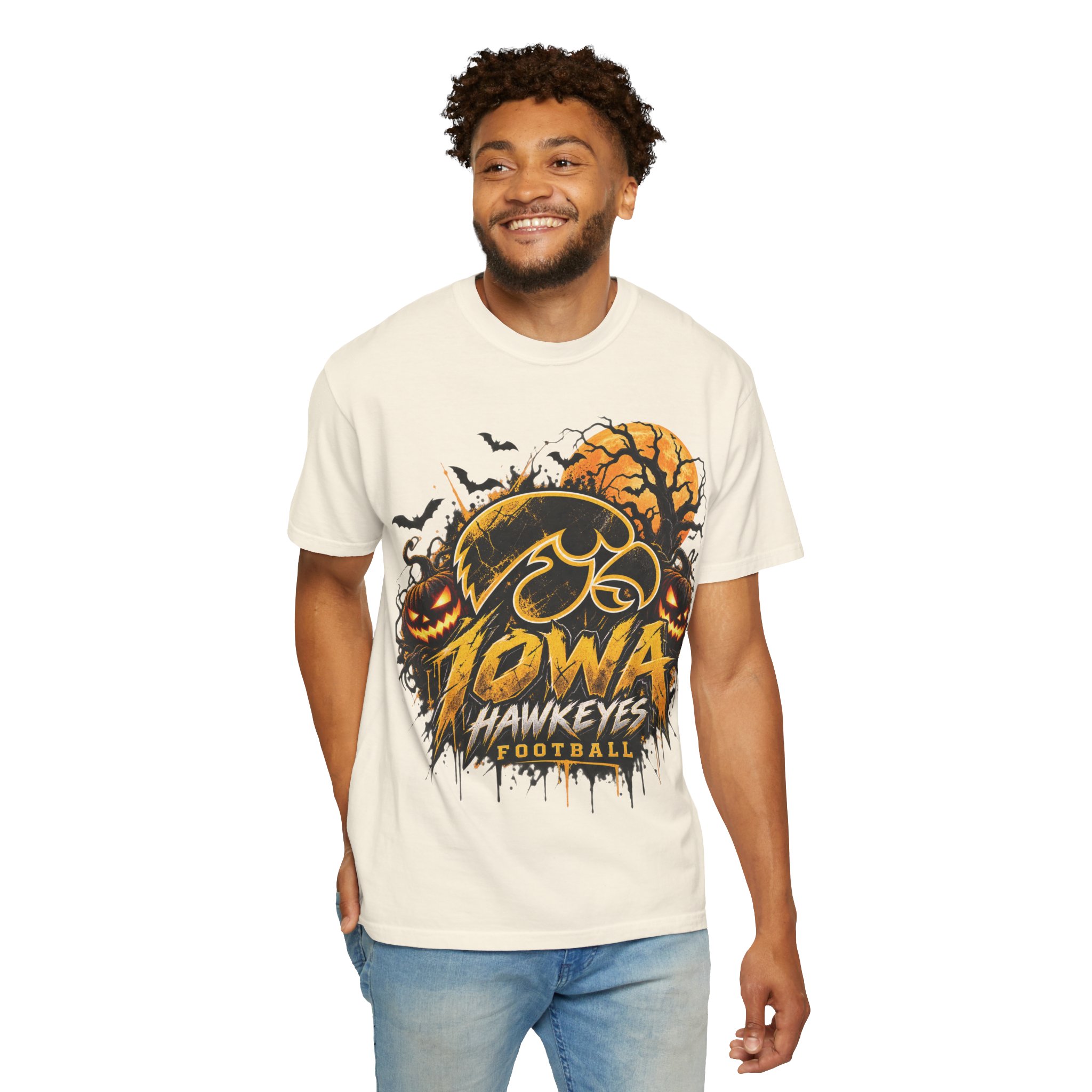 Iowa Hawkeyes Halloween Football T-Shirt - Image 23