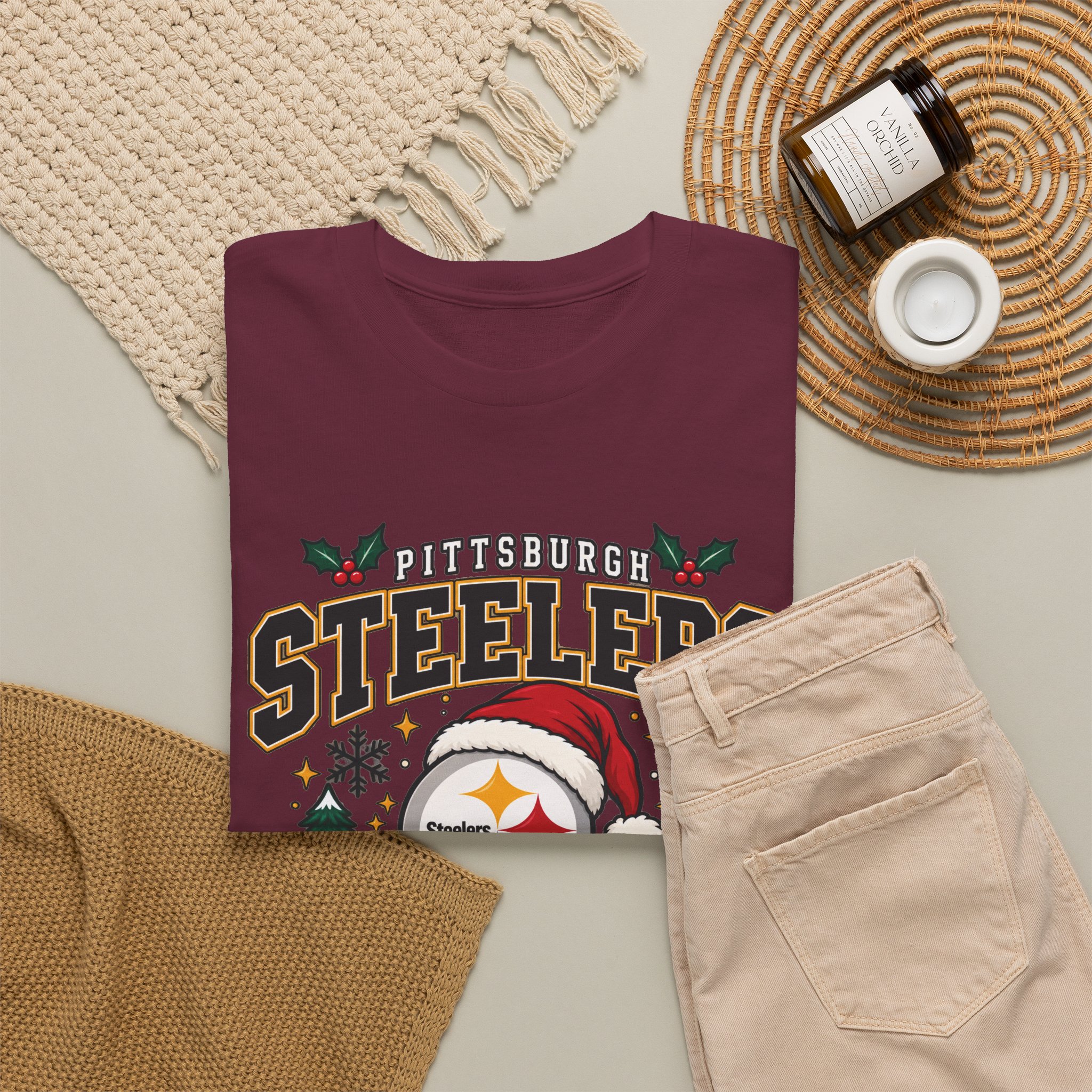 Pittsburgh Steelers Christmas T-Shirt - Image 16