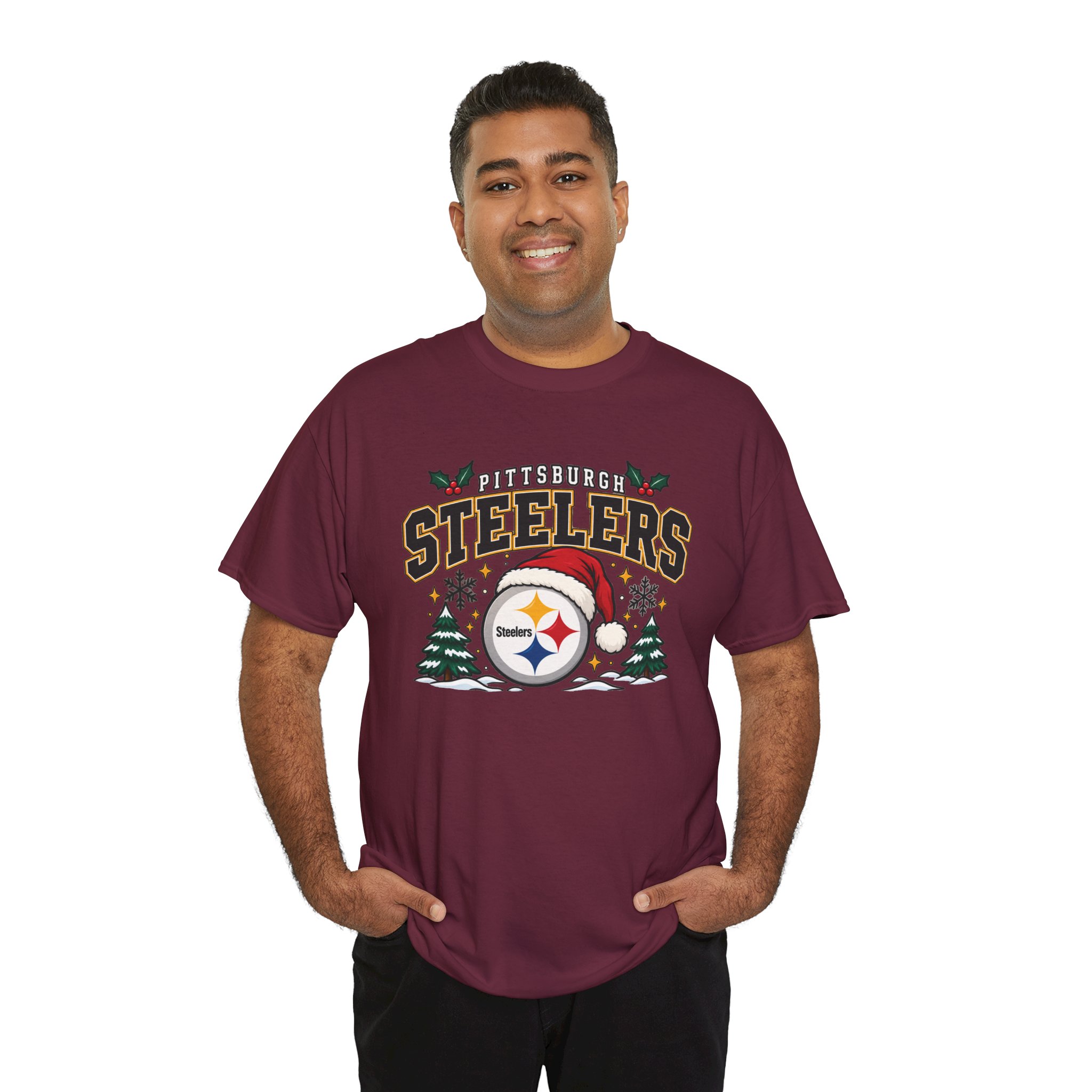 Pittsburgh Steelers Christmas T-Shirt - Image 18
