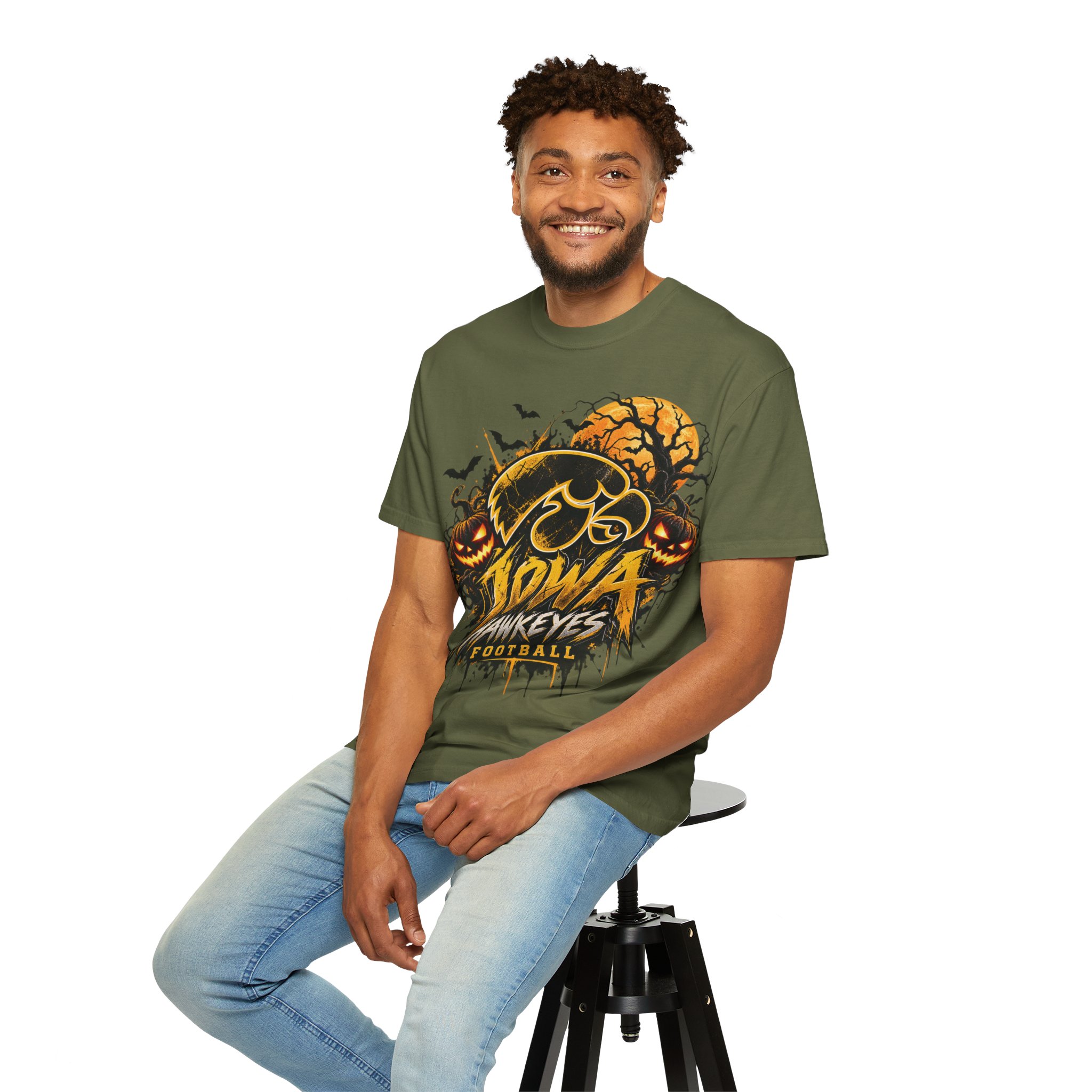 Iowa Hawkeyes Halloween Football T-Shirt - Image 48