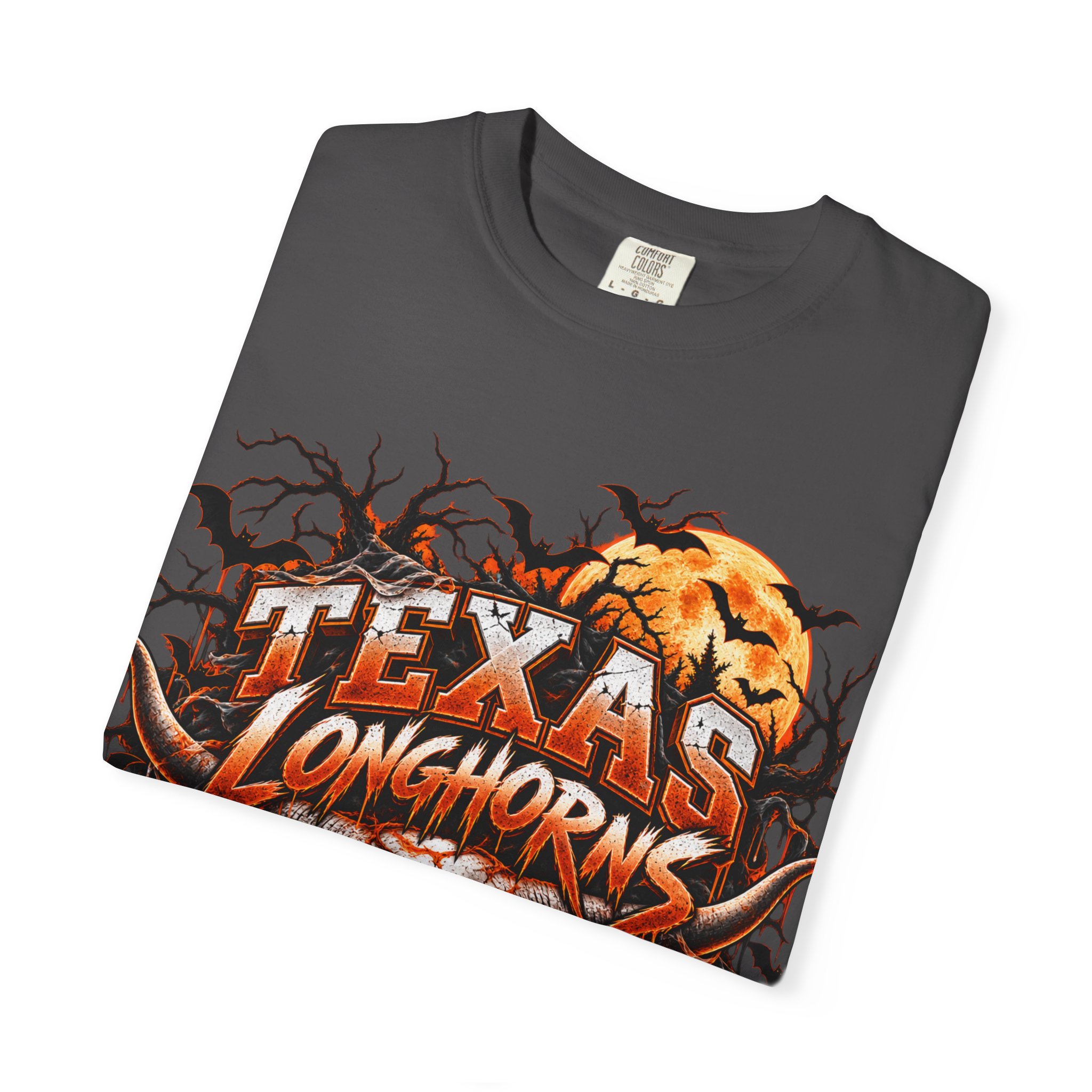 Texas Longhorns Halloween T-Shirt — Skull & Pumpkins Graphic Tee - Image 57
