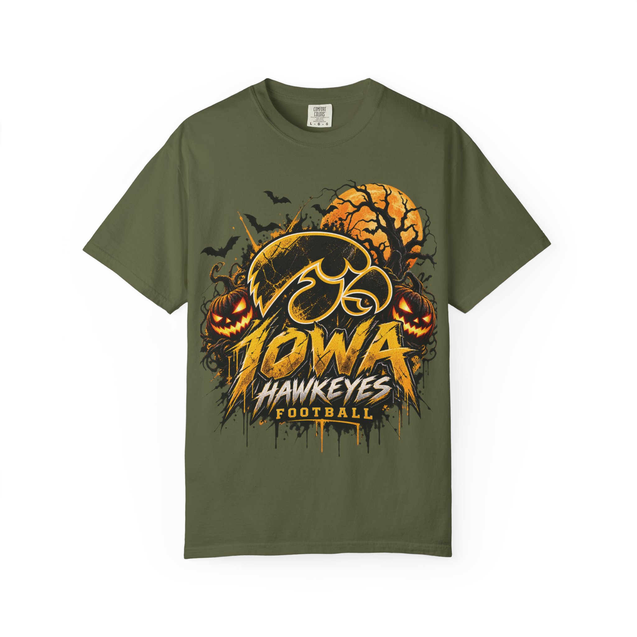 Iowa Hawkeyes Halloween Football T-Shirt - Image 43