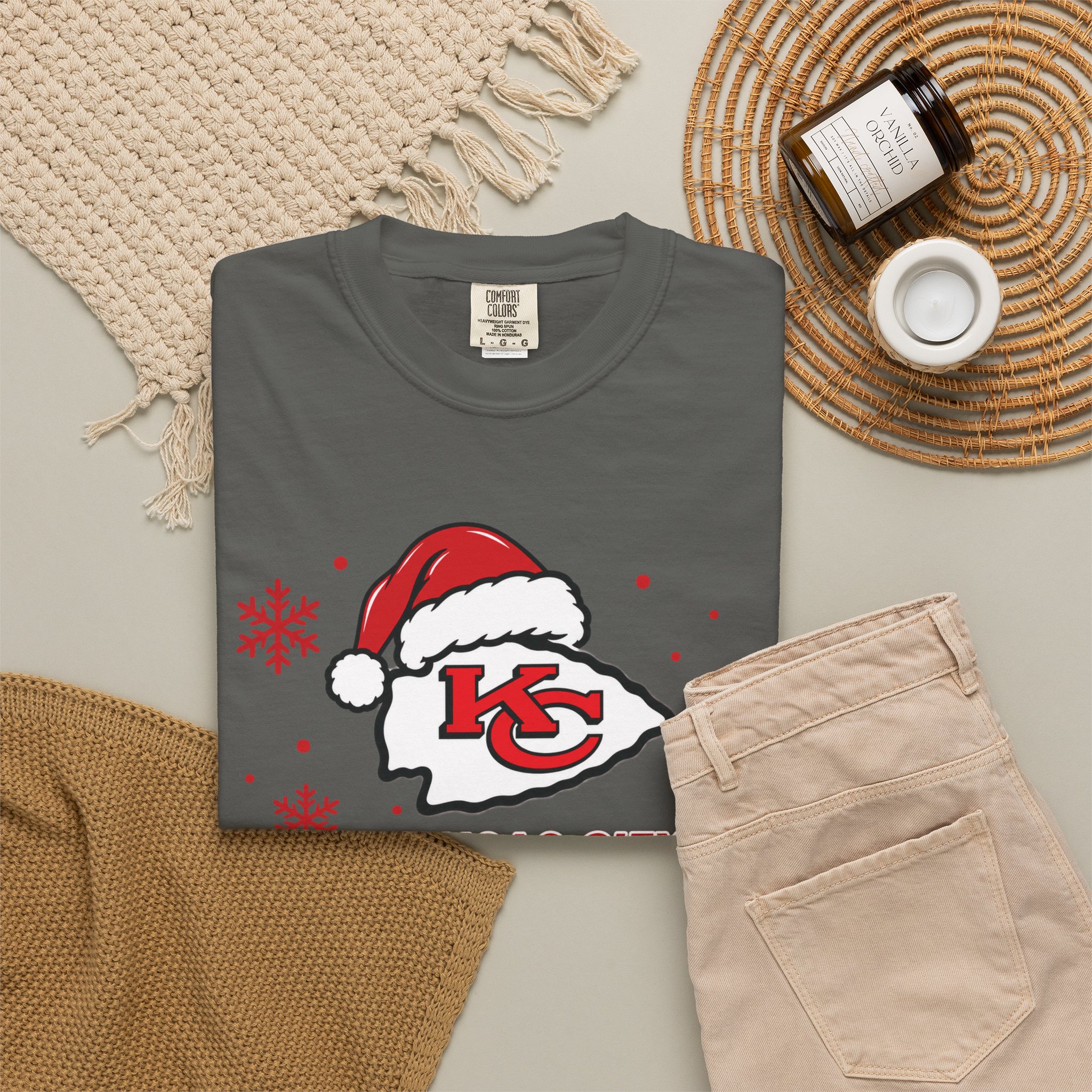 Kansas City Chiefs Christmas Football T-Shirt - Image 14