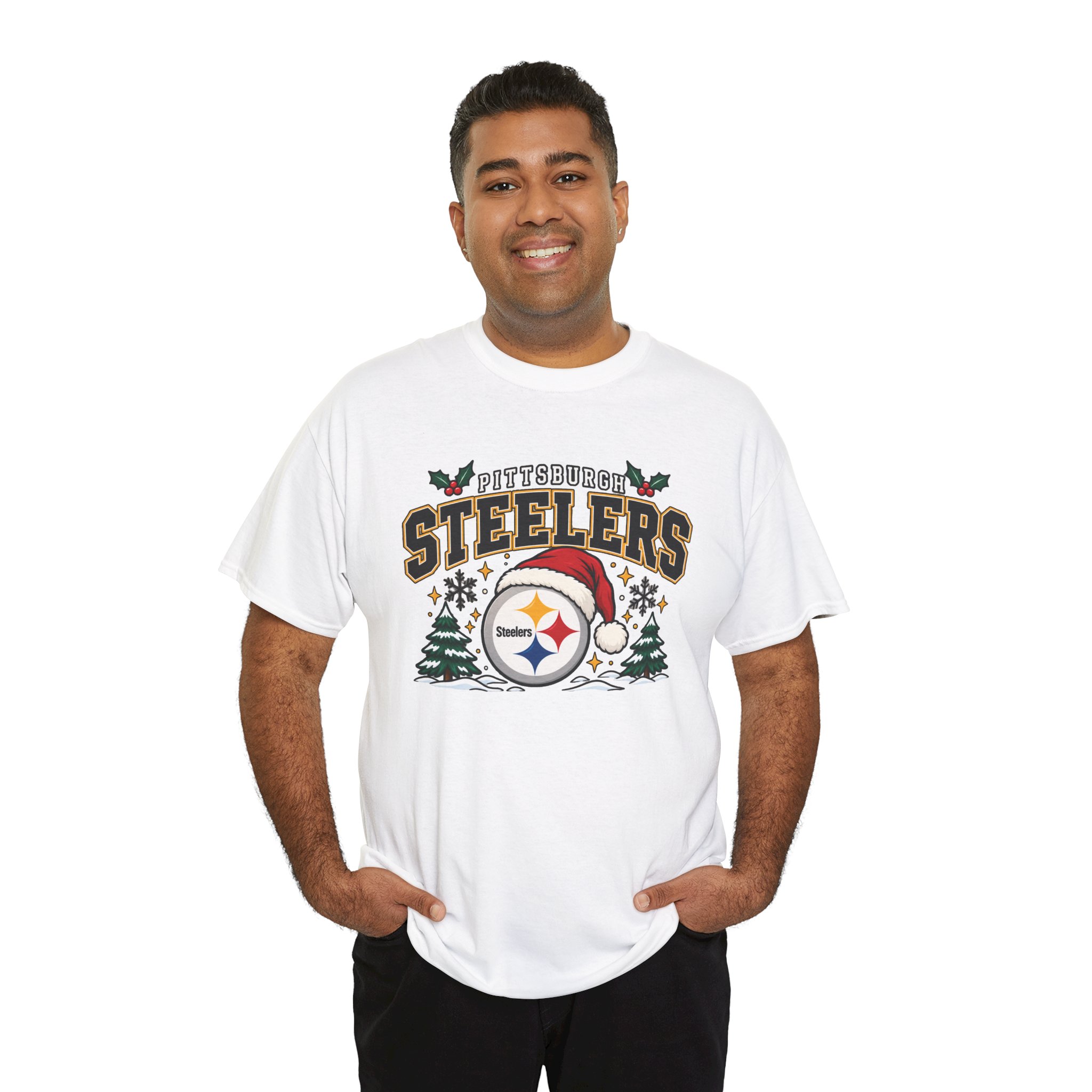 Pittsburgh Steelers Christmas T-Shirt - Image 12