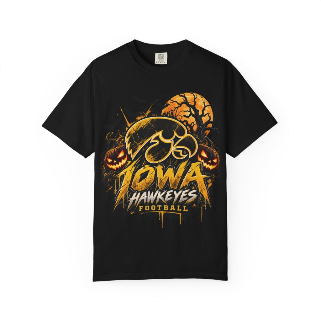 Iowa Hawkeyes Halloween Football T-Shirt