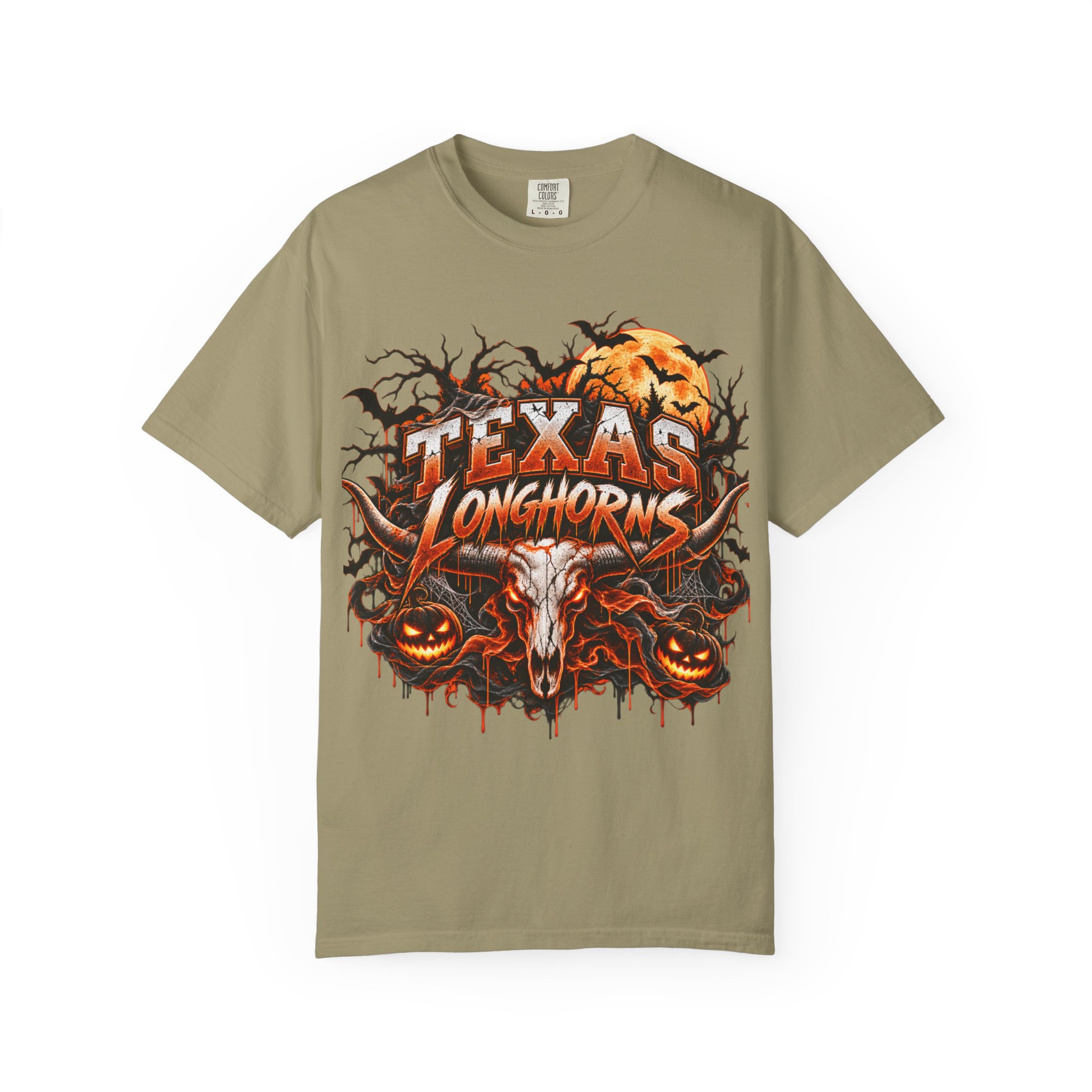 Texas Longhorns Halloween T-Shirt — Skull & Pumpkins Graphic Tee - Image 25